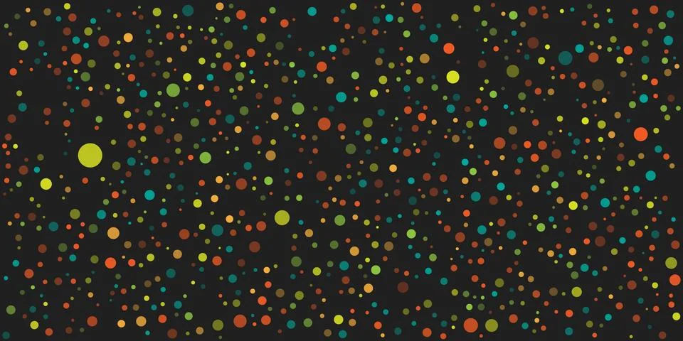 Abstract Colorful Spotted Pattern - Random Placed Spots, Circles of Various.. Stock Illustration