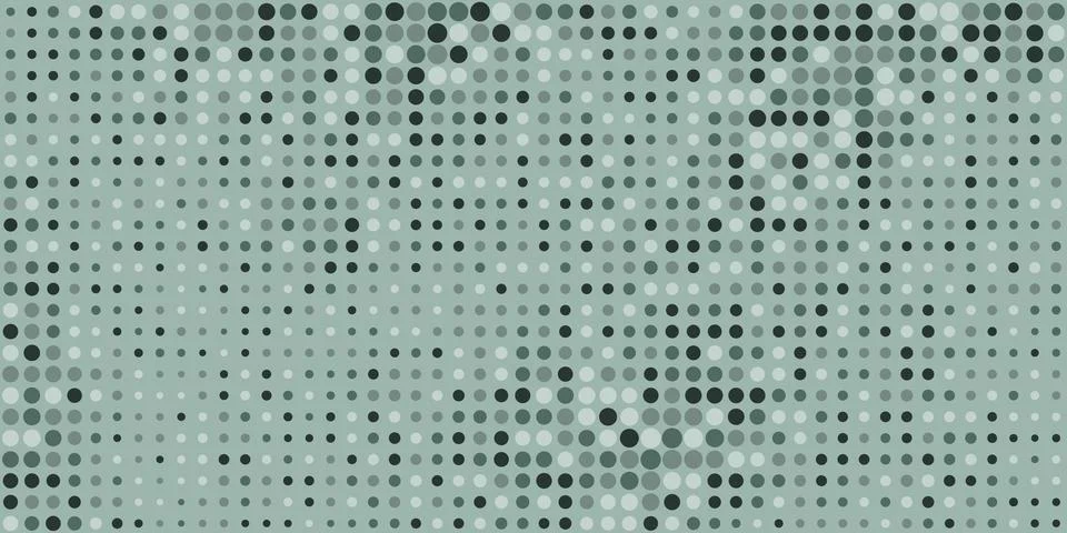 Abstract Colorful Spotted Pixels Pattern with Spots of Various Sizes - Geom.. Illustrazione stock