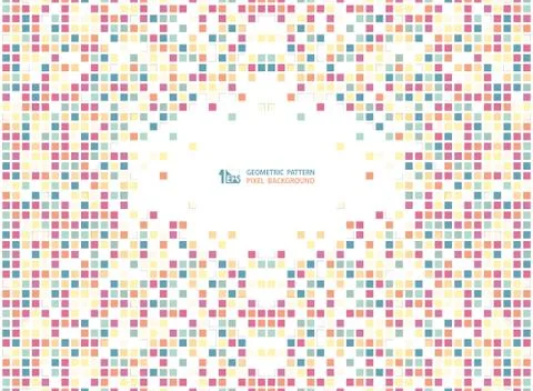 Abstract colorful square box cube pattern background. illustration vector Stock Illustration