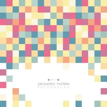 Abstract colorful square cube pattern background. Stock Illustration