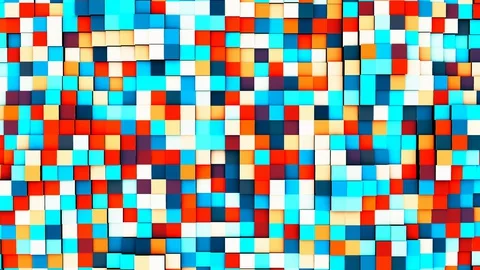 Abstract colorful square geometric surface light Stock Footage 127738732