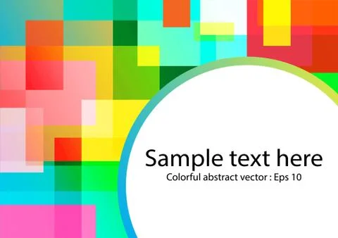 Abstract Colorful Square Overlap Stock Illustration