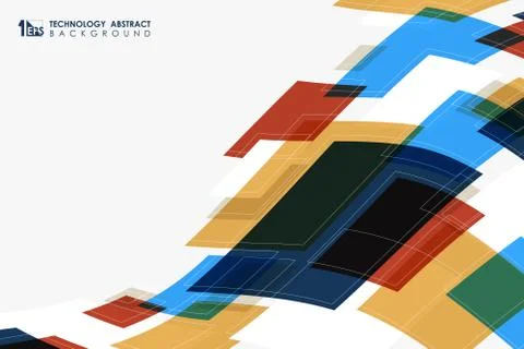 Abstract colorful square pattern design of artwork mesh background. Stockillustratie