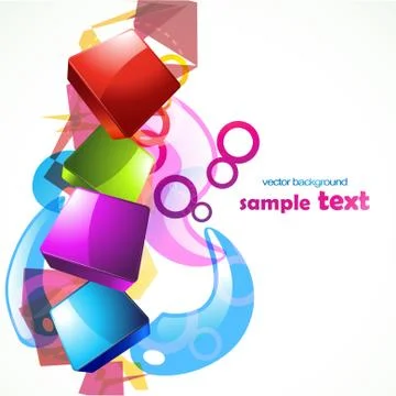 Abstract colorful square shape vector Stock Illustration