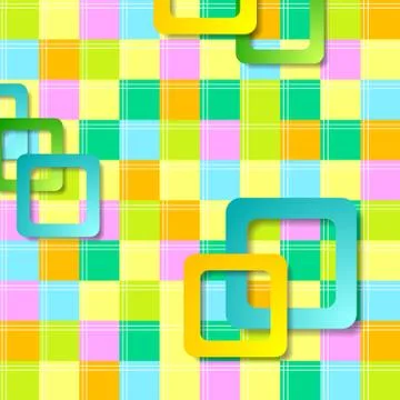 Abstract colorful squares pattern design イラスト素材