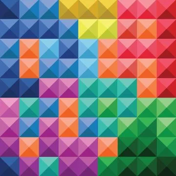 Abstract colorful squares pattern Stock Illustration