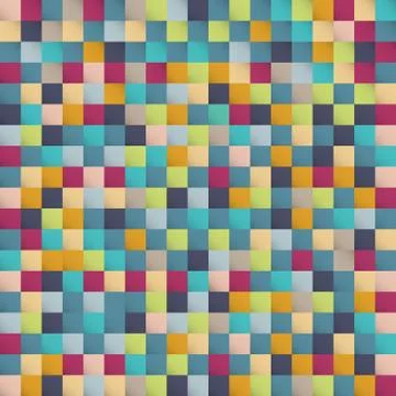 Abstract colorful squares pattern pixel background design for print, ad, post Stock Illustration