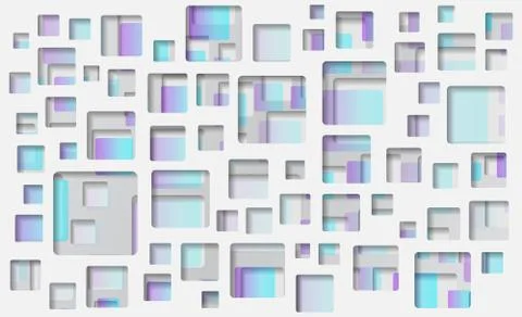 Abstract colorful squares vector background. Illustrazione stock