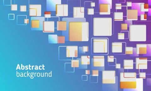 Abstract colorful squares vector background. Stock Illustration