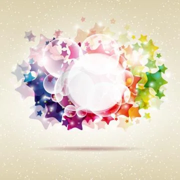 Abstract colorful star background.  vector illustration. Stock Illustration