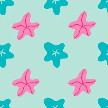 Abstract colorful starfish pattern design Stock Illustration