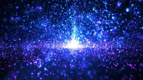 Abstract, colorful stream of light particles. Beautiful bokeh and sparkling Stock Footage 317810695