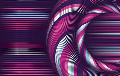 Abstract colorful string lines background . Vector Illustration . Illustrazione stock