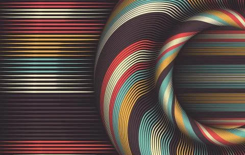Abstract colorful string lines background . Vector Illustration . Illustrazione stock