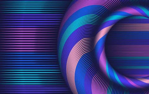 Abstract colorful string lines background . Vector Illustration . Stock Illustration