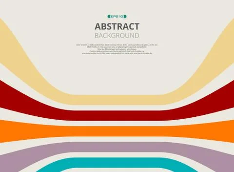 Abstract of colorful strip line pattern background. Stock Illustration