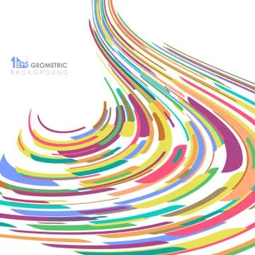 Abstract of colorful stripe line pattern mesh line background. Stock Illustration