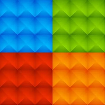 Abstract Colorful Studded Pattern, Background Set Stock Illustration