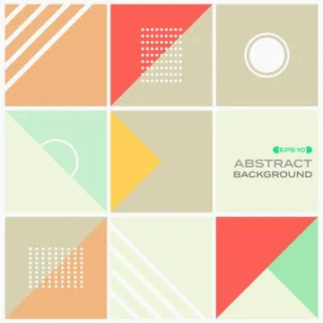 Abstract of colorful stylish geometric pattern background. Stock Illustration