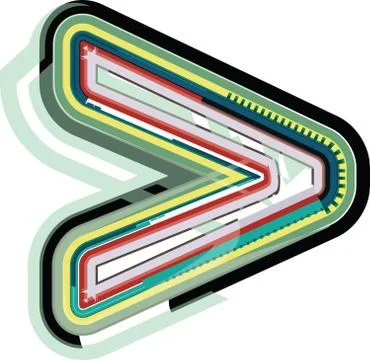 Abstract colorful symbol Stock Illustration