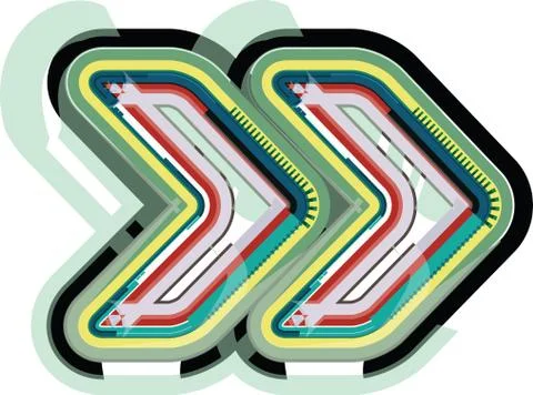 Abstract colorful symbol Stock Illustration