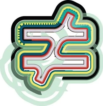 Abstract colorful symbol Stock Illustration