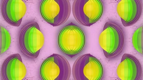 Abstract colorful symmetrical pattern. 3d rendering loop animation 4K Stock-Footage 243556315