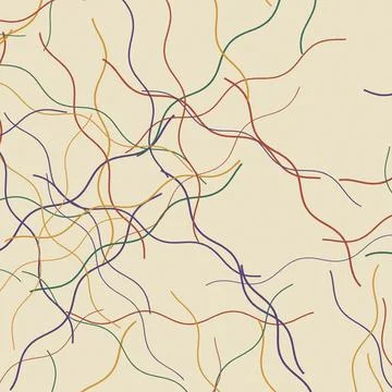 Abstract colorful tangled lines pattern design Stock Illustration
