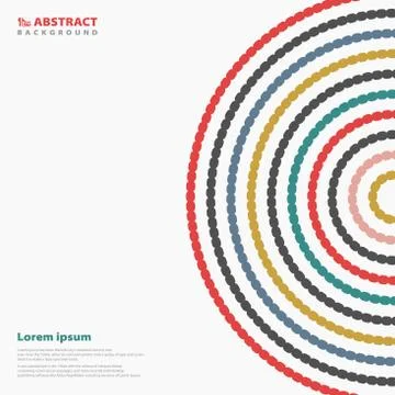 Abstract colorful tech circle pattern for cover artwork background. 스톡 일러스트