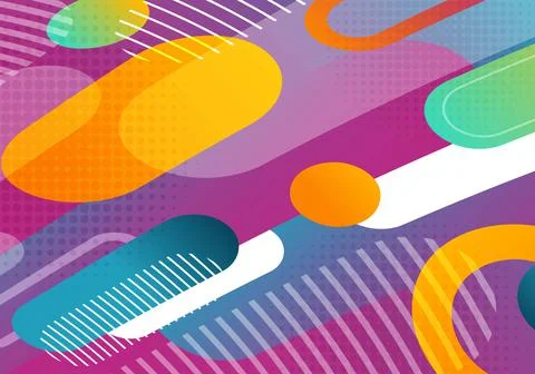 Abstract colorful tech template design decorative artwork style. Stock-Illustration