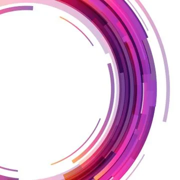 Abstract colorful technology circles background Illustrazione stock