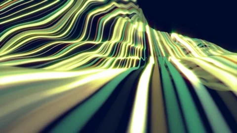 Abstract colorful technology lines of big data flow. Stock Footage 334025629