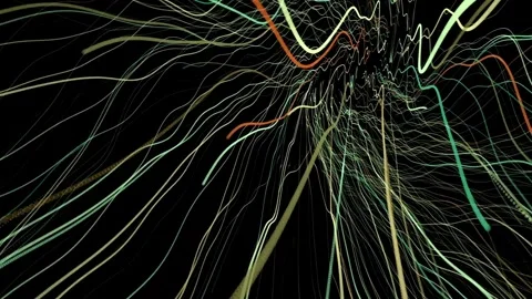 Abstract colorful technology lines of big data flow. Stock Footage 334027017