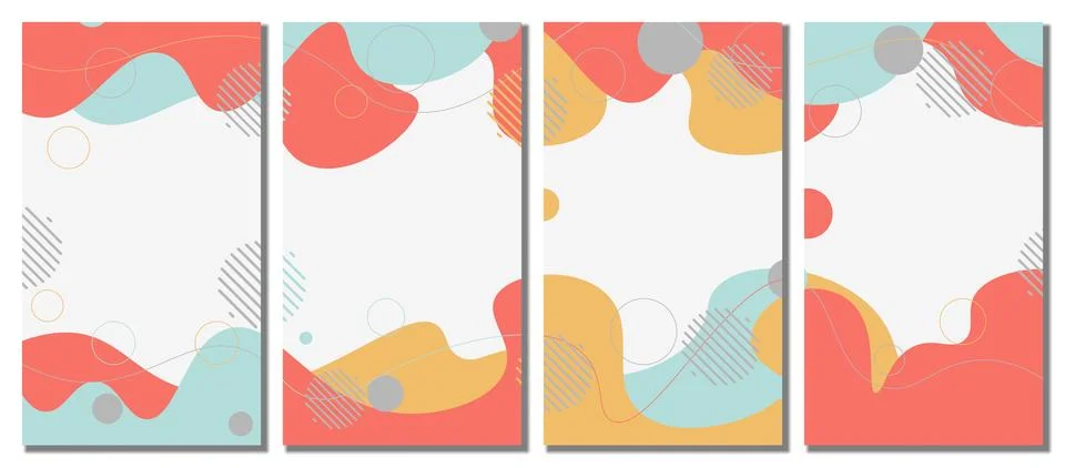 Abstract colorful template set background. Stock Illustration