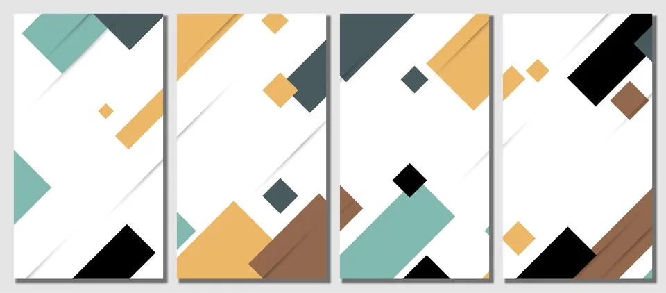 Abstract colorful template set background. Stock Illustration