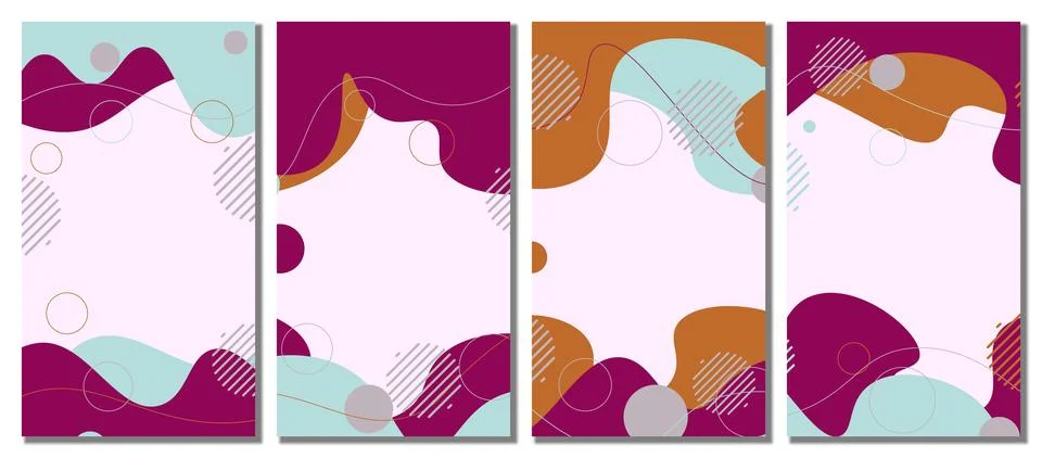 Abstract colorful template set background. Stock Illustration