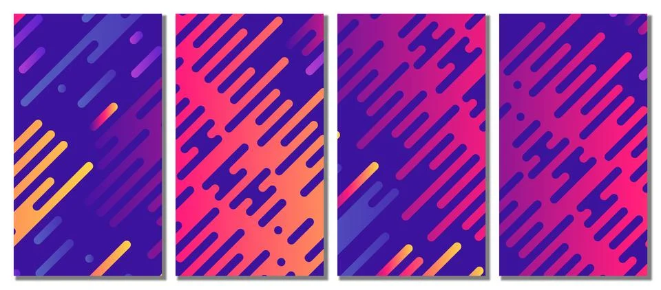 Abstract colorful template set background. Stock Illustration