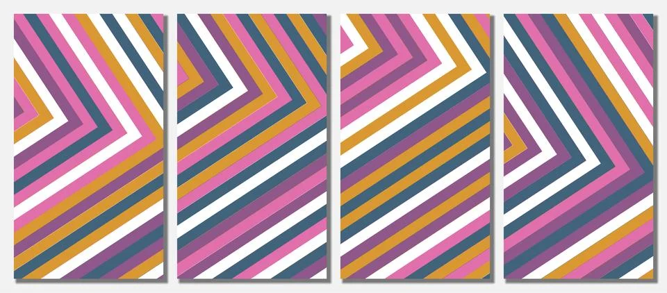 Abstract colorful template set background. Stock Illustration