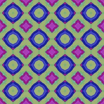 Abstract colorful texture or background with circle pattern made seamless Stock Illustration
