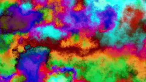 Abstract colorful tie dye texture background with marbling mist wavy watercolor Stock Footage 337772754
