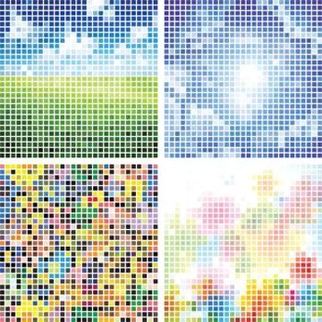 Abstract colorful tile backgrounds Stock Illustration