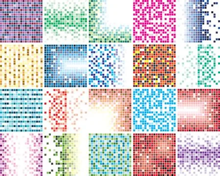 Abstract colorful tile backgrounds Stock Illustration