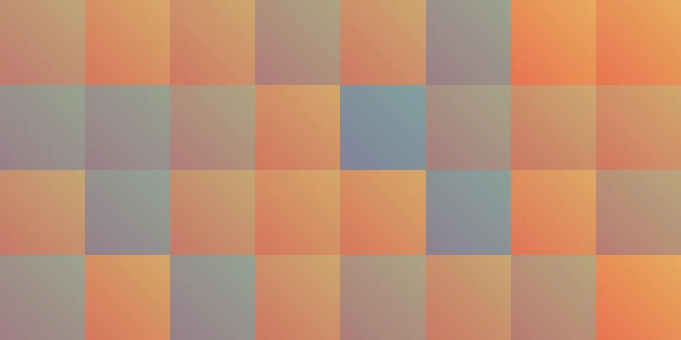 Abstract Colorful Tiled Surface Pattern with Random Orange, Brown and Blue .. Stock Illustration