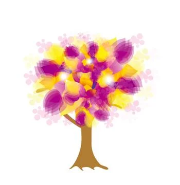 Abstract colorful tree Stock Illustration