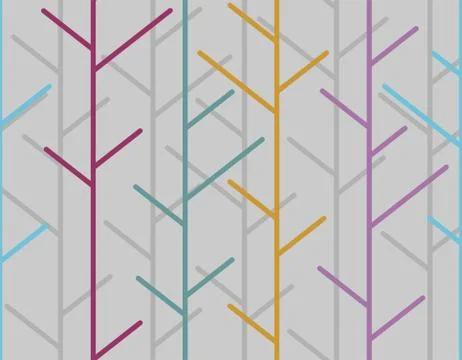 Abstract colorful trees pattern seamless. background vector illustration 스톡 일러스트