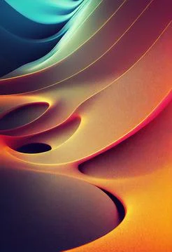 Abstract colorful trendy waves pattern Illustrazione stock