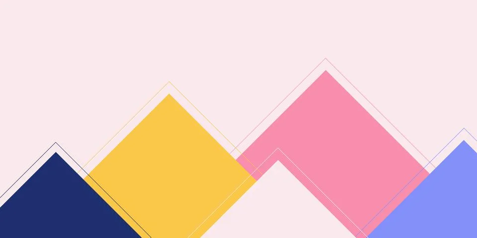 Abstract colorful triangle geometric background with copy space. Purple, pink Stock Illustration