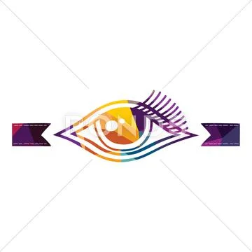 Abstract Colorful Triangle Geometrical Eye