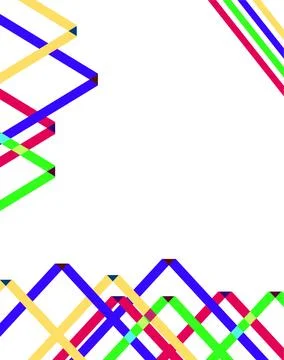 Abstract colorful triangle pattern background tri fold brochure template Stock Illustration