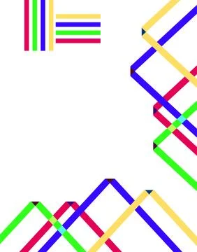 Abstract colorful triangle pattern background tri fold brochure template Stock Illustration